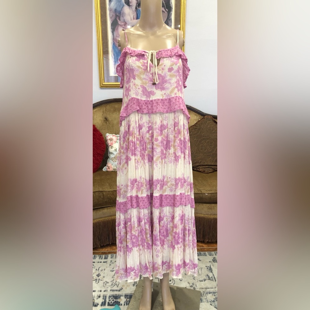 Floral Pink metallic dress spell and the gypsy small